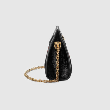 Gucci Ophidia Suede Small Shoulder Bag Black