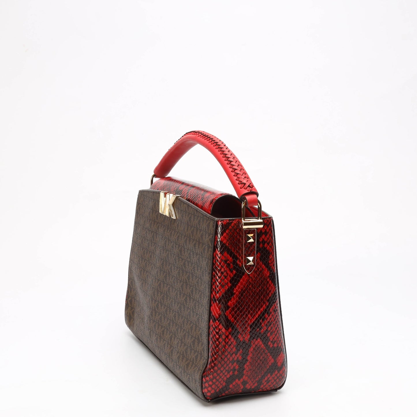 Michael Kors Karlie Logo Embossed Convertible Satchel