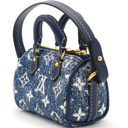 Louis-vuitton Micro Speedy Denim Bag Charm