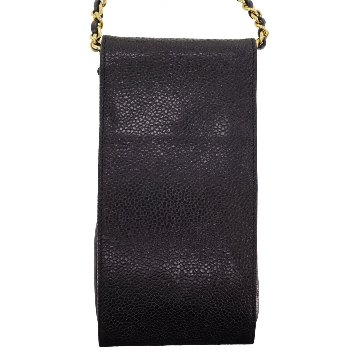 CHANEL Shoulder Pouch Bag Caviar Skin Leather #AH602