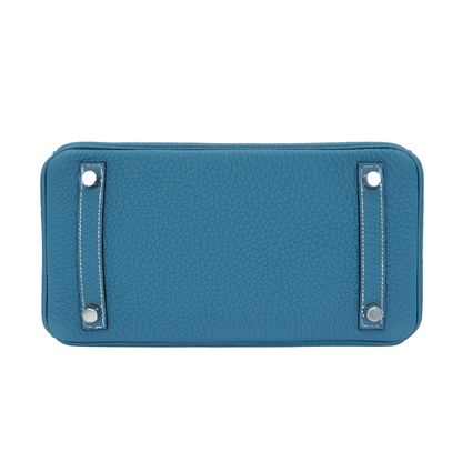 Hermès 25cm Birkin Bleu Jean Togo Leather Palladium Hardware