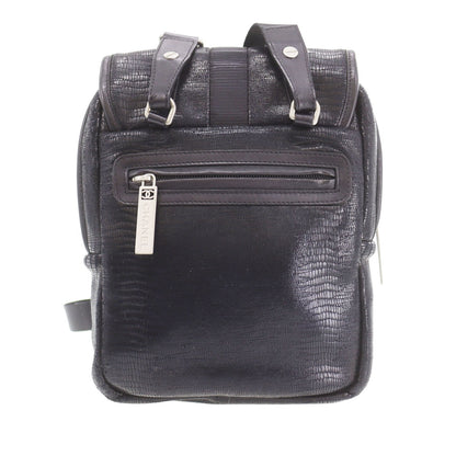 CHANEL Sports Line Crossbody Shoulder Bag Black Nylon Leather #CP936