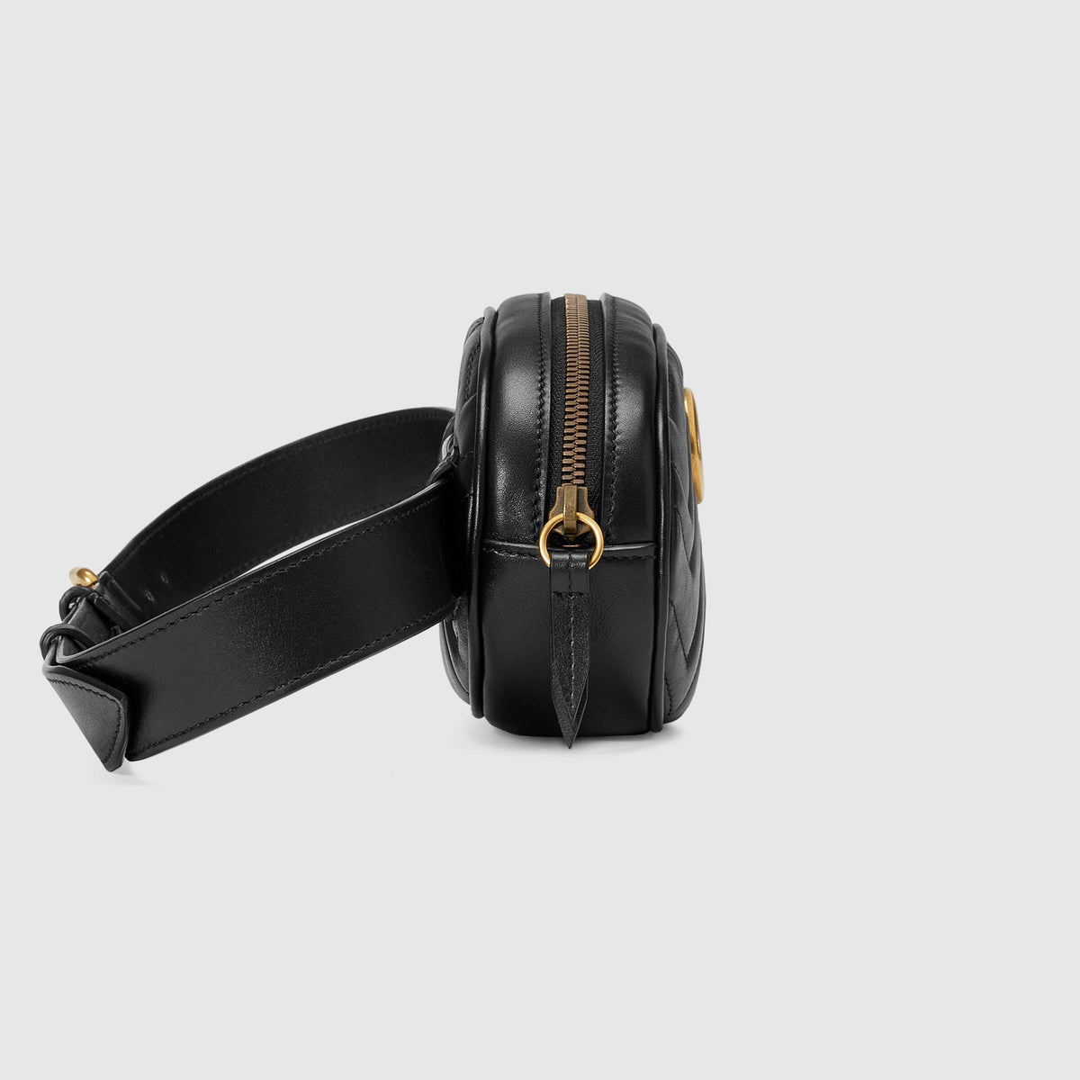 Gucci GG Marmont Matelassé Leather Belt Bag Black