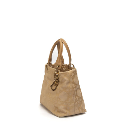 Dior Cannage Jacquard Canvas Lady Dior Bag
