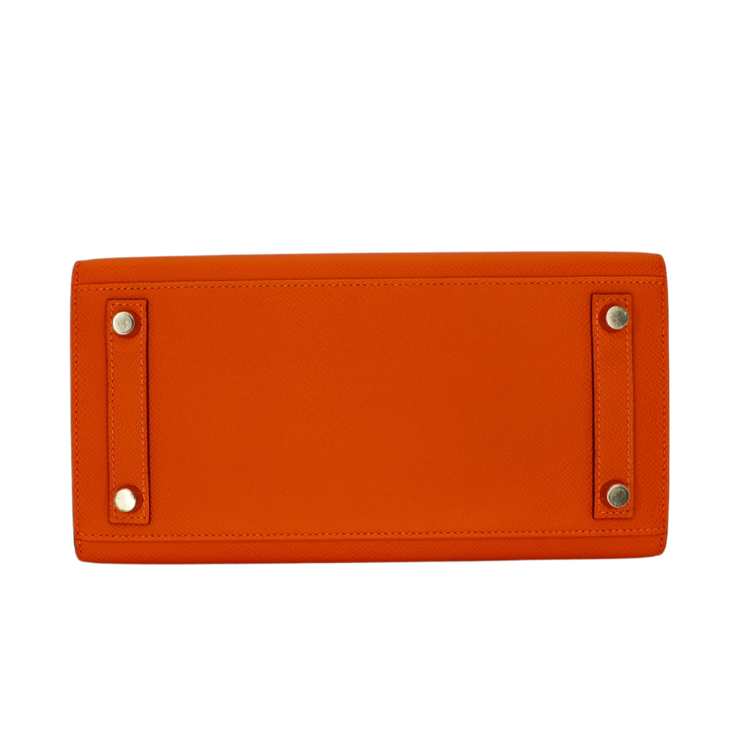Hermès 25cm Birkin HSS Sellier Orange/Gold Epsom Leather BrushedGold Hardware