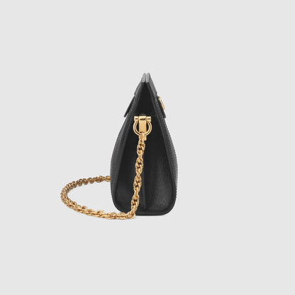 Gucci Ophidia Leather Small Shoulder Bag Black