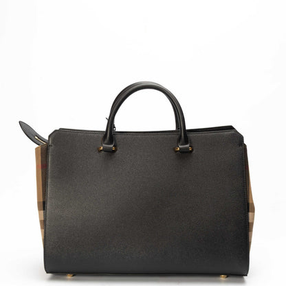 Burberry Black Vintage Check Banwell Convertible Bag