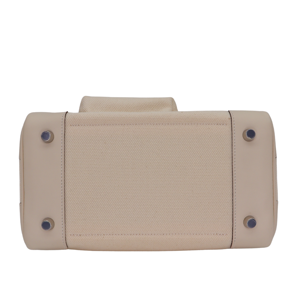 Hermès 25cm Birkin Cargo Nata Canvas/Swift Leather Palladium Hardware