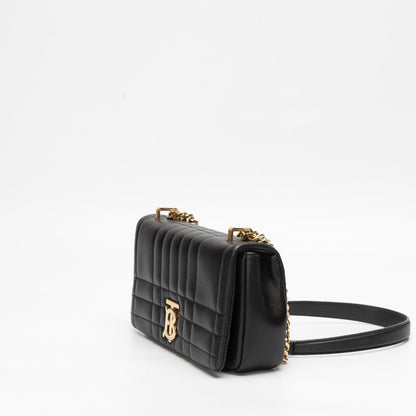 Burberry Black Quilted Leather Small Lola Crossbody Bag