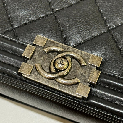CHANEL SMALL LEBOY BLACK RUTHENIUM HARDWARE