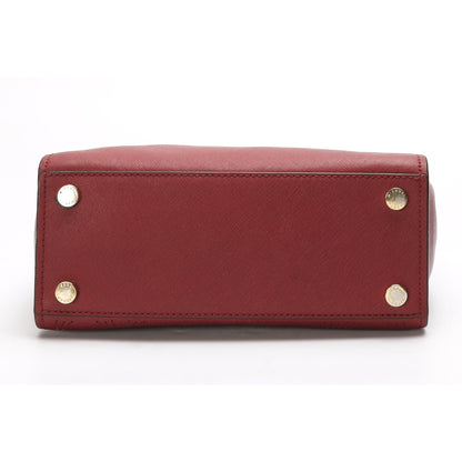 Michael Kors Sophia Maroon Convertible Satchel