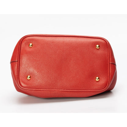 Miu Miu Red Leather Bucket Bag