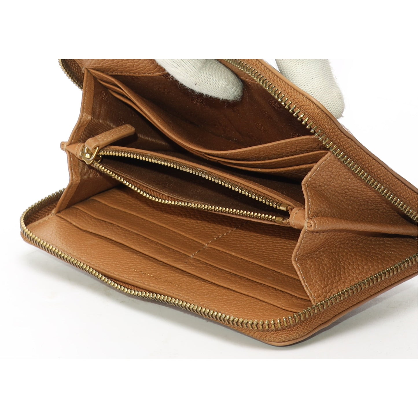 Tory Burch Britten Brown Zip Wallet