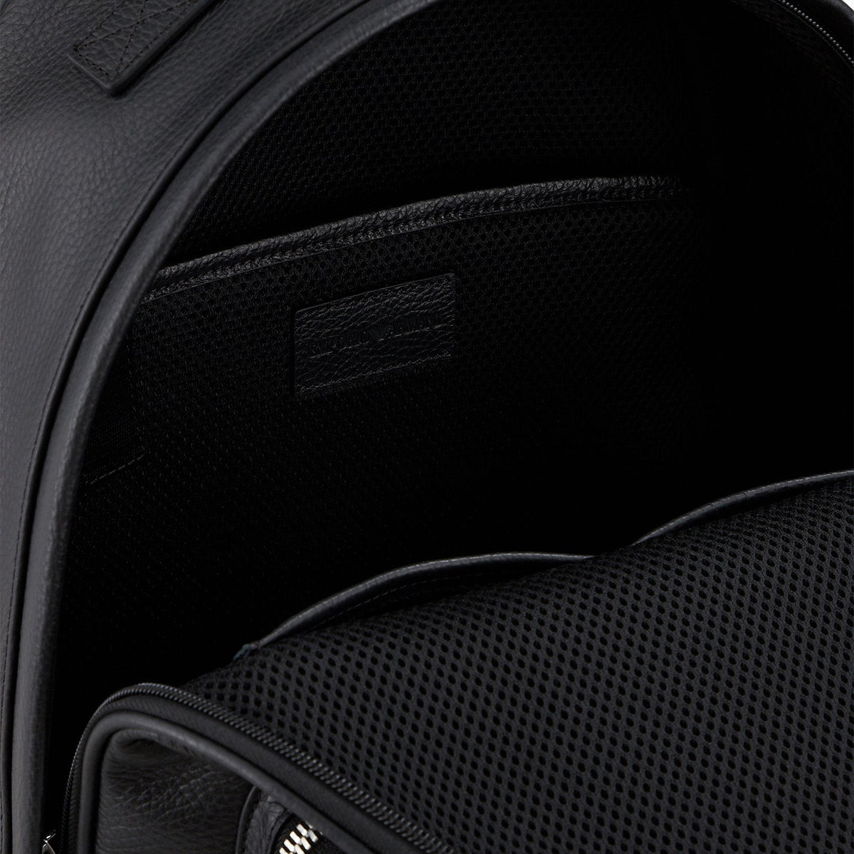 Rounded Backpack In Tumbled Leather