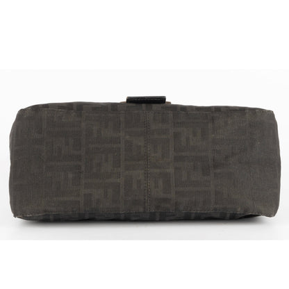 Fendi Black Zucca Mamma Forever Shoulder Bag