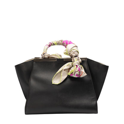 Fendi Black Leather Studded 3Jours Tote Bag