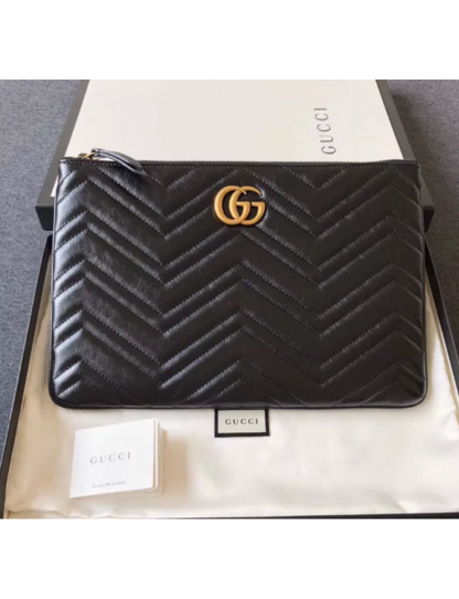Gucci GG Marmont Quilted Clutch Bag