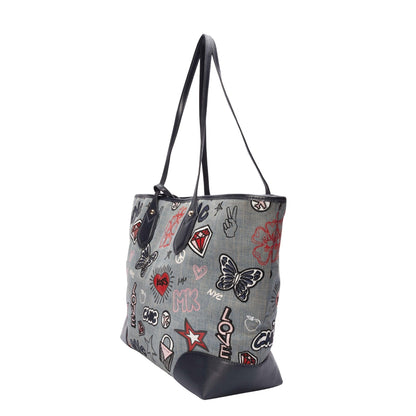 Michael Kors Eva Large Embroidered Denim Tote