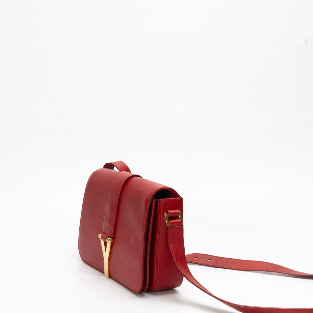 Yves Saint Laurent Red Chyc Flap Crossbody Bag