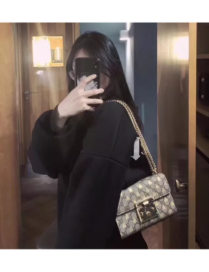 Gucci Padlock Series Small GG Honey Bee Shoulder Bag