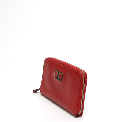 Salvatore Ferragamo Gancini Red Continental Wallet
