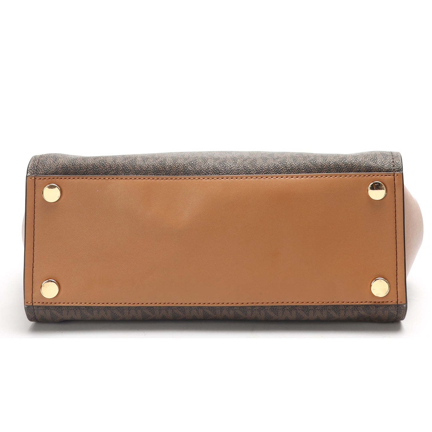 Michael Kors Marilyn Medium Brown Logo Satchel