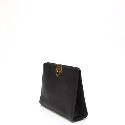 Salvatore Ferragamo Black Diana clutch