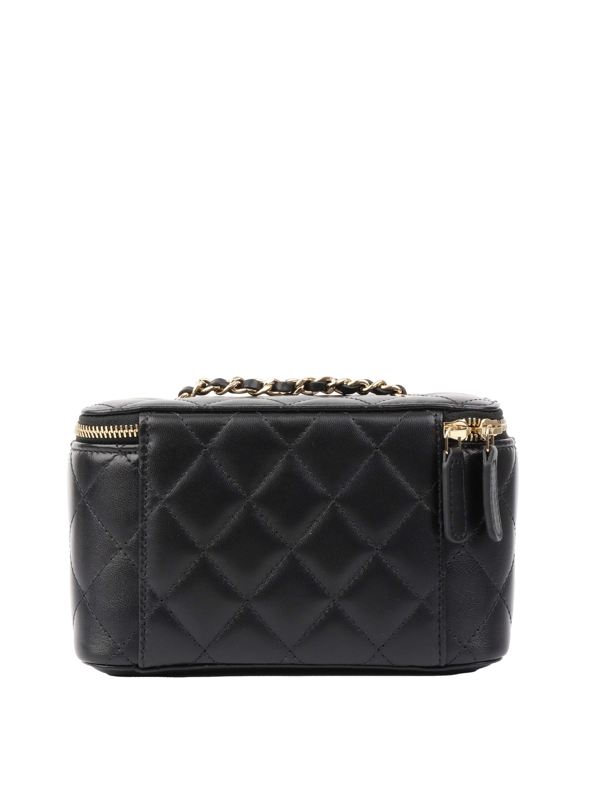 Chanel Black Lambskin Vanity Bag.