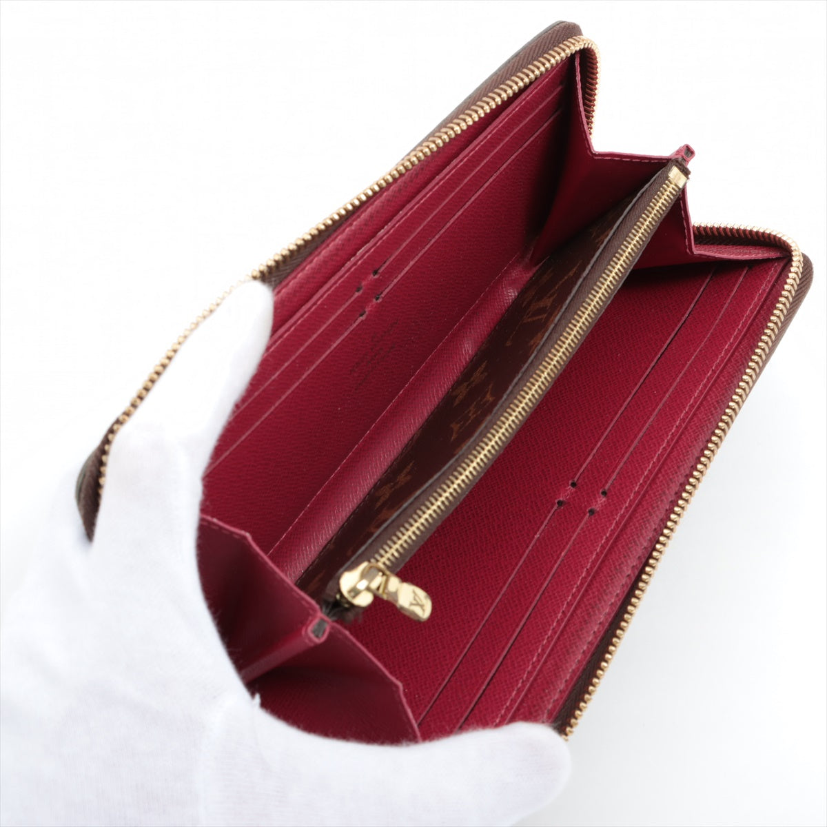 Louis Vuitton Monogram Clemence Long Wallet Fuschia