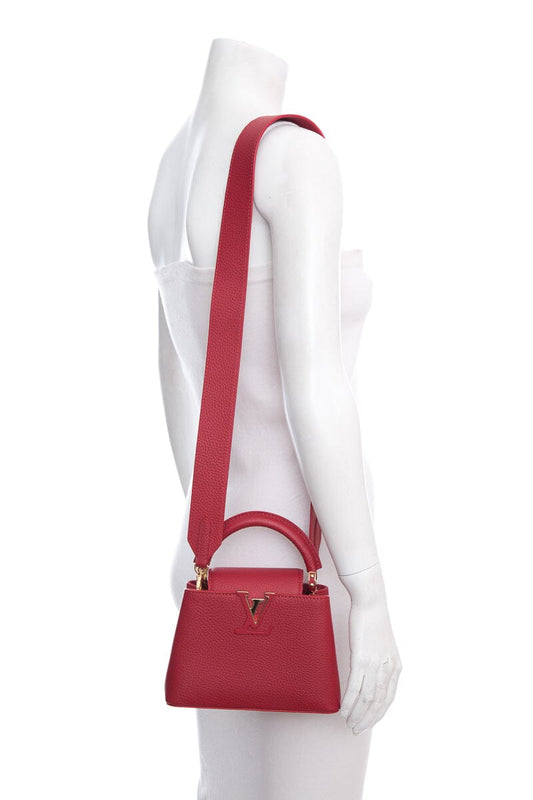 Louis Vuitton Scarlet Mini Capucines Handbag