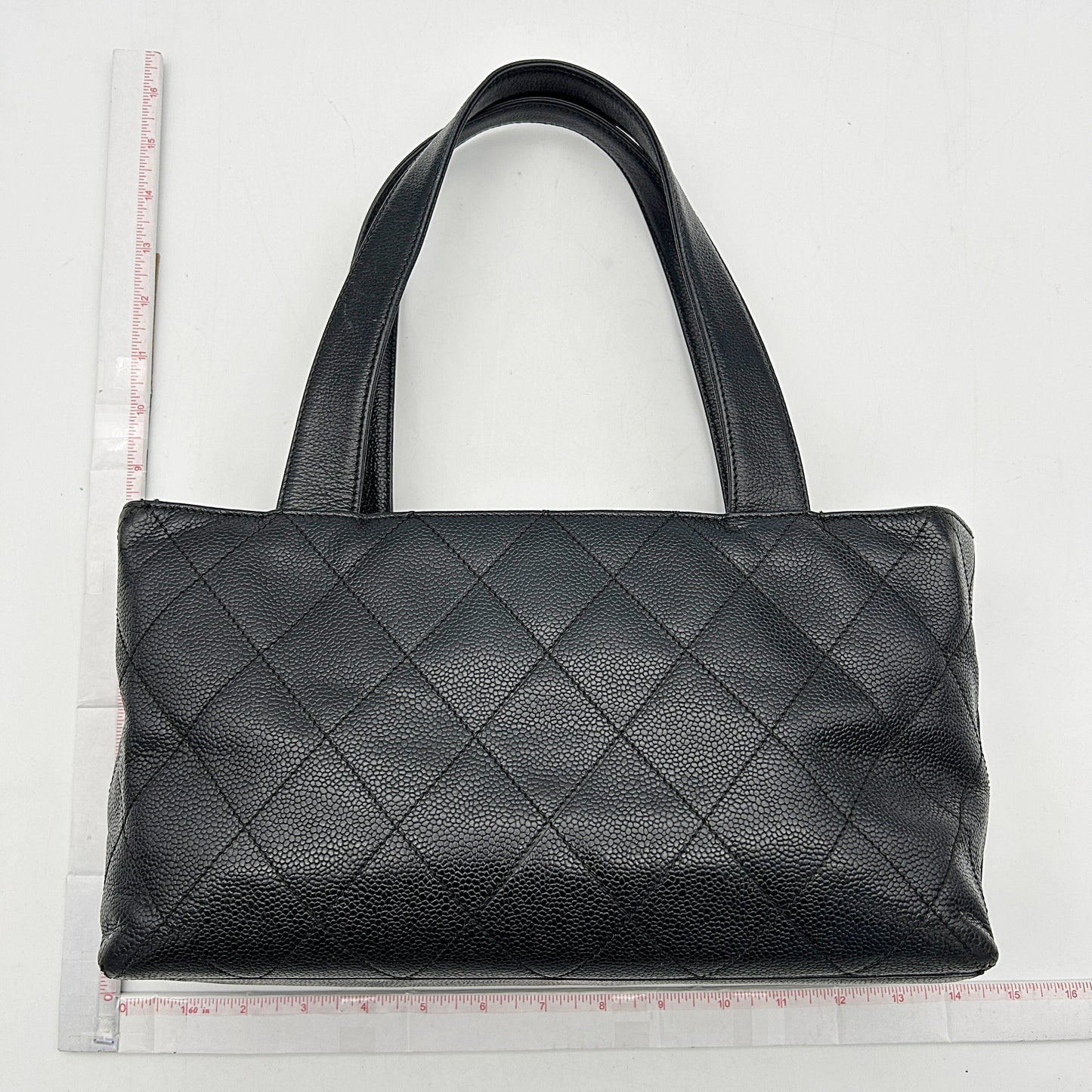 CHANEL Lambskin Quilted CC Shopping Tote Black LA