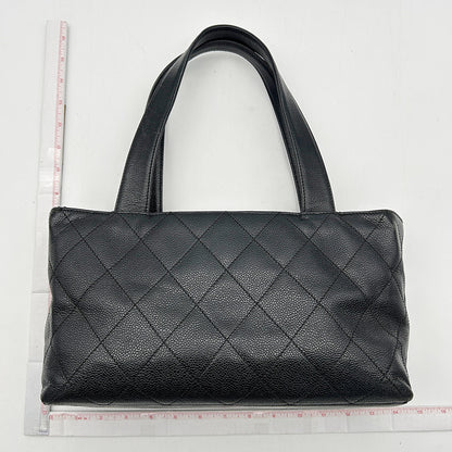 CHANEL Lambskin Quilted CC Shopping Tote Black LA