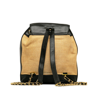 Chanel Cocomark Rucksack Rufia Leather  Chanel Rucksack