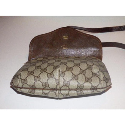 Gucci Vintage Large G Designer Purses Brown Gg Supreme Canvas Hobo Bag