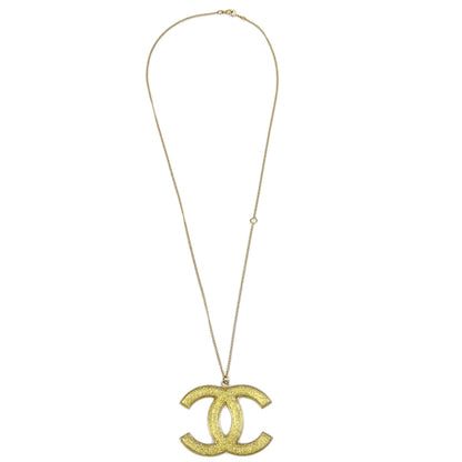 Chanel CC Chain Pendant Necklace Gold 05A