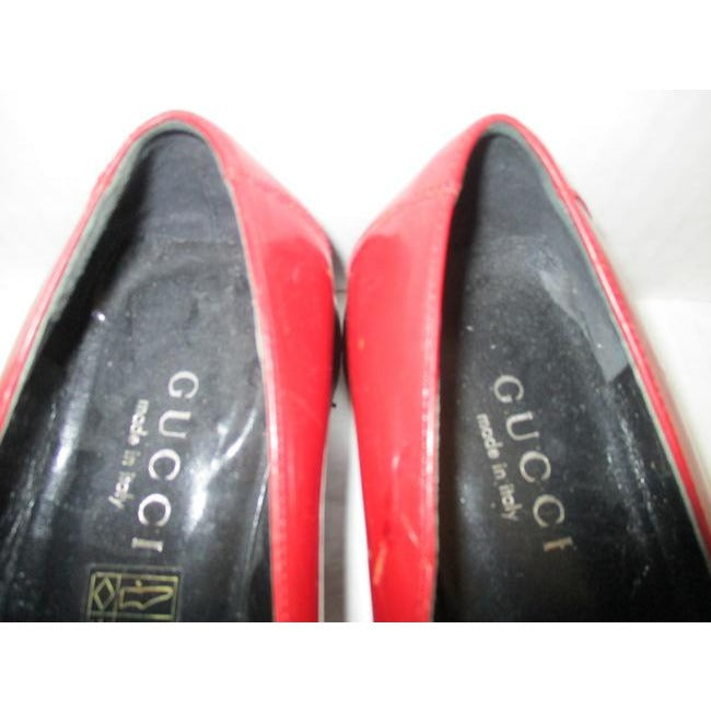 Gucci Red Patent Leather Vintage Loafer Flats - EU35-1/2