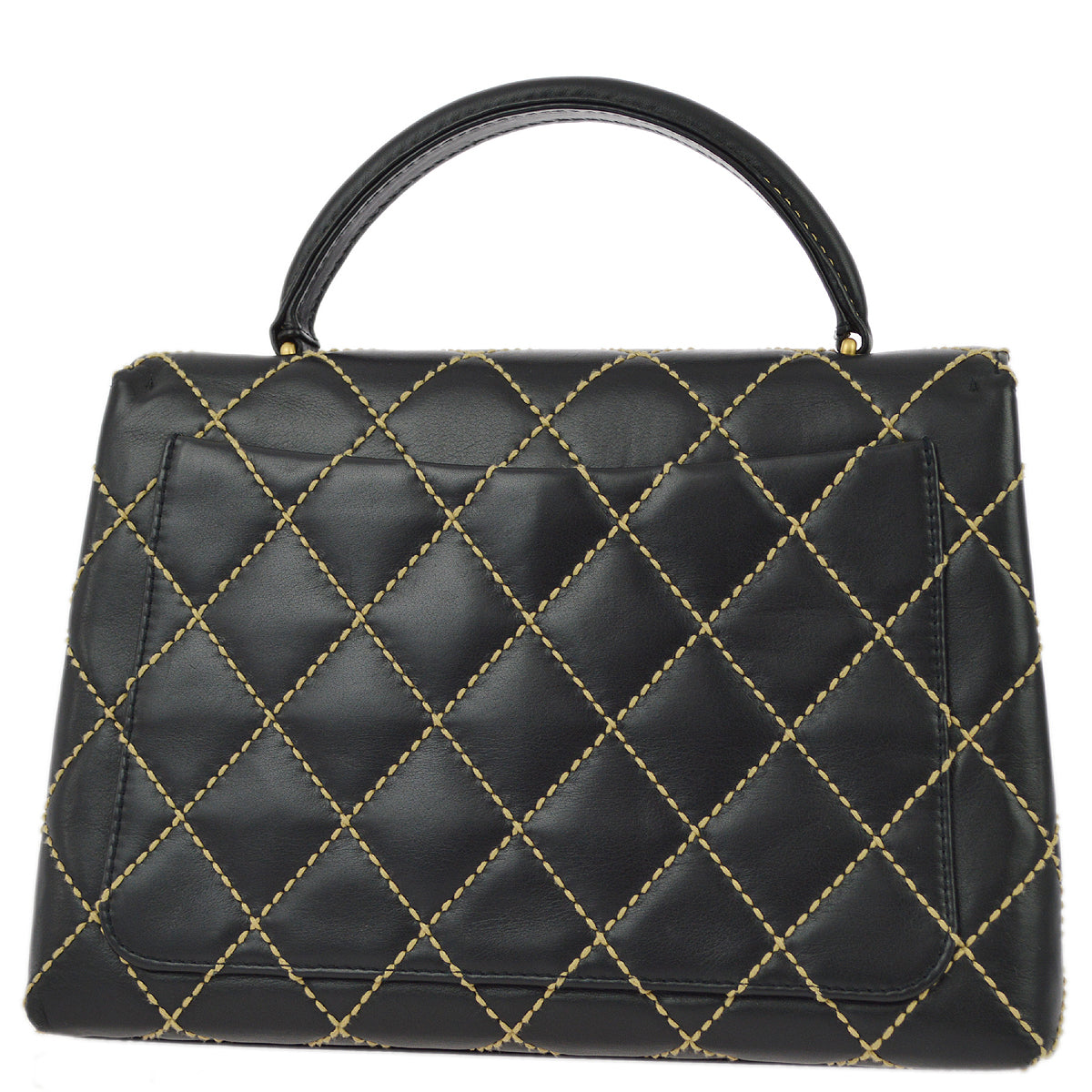 Chanel Black Calfskin Wild Stitch HandBag