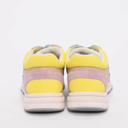 Chanel Yellow Mixed Fibers CC Trainer Sneakers 42