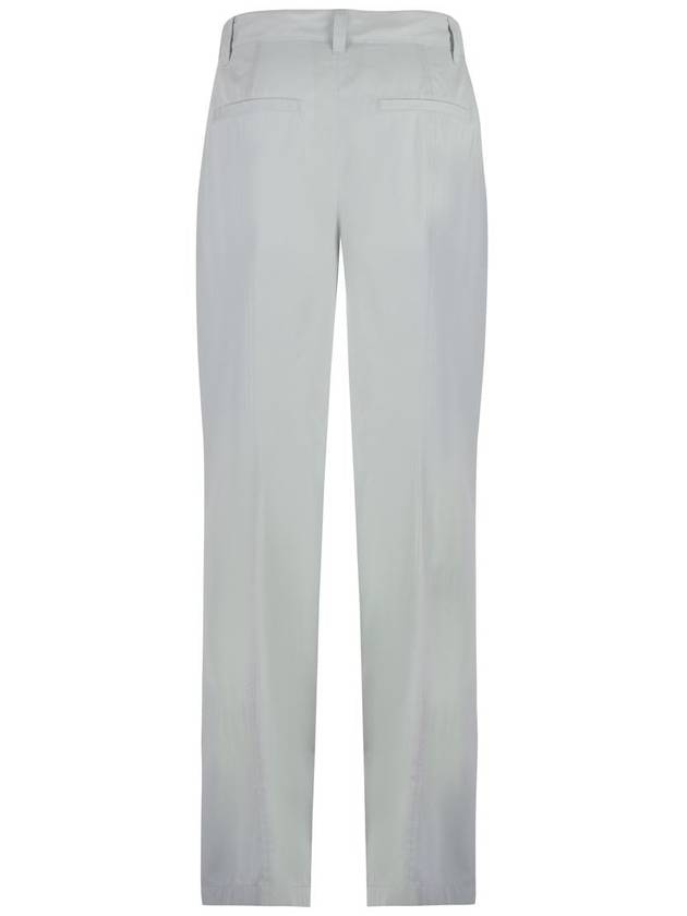 Luxury Bottega Veneta Cotton Silk Wide Leg Slacks Cloud
