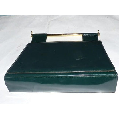 Gucci Vintage Pursesdesigner Purses Green Patent Leather Satchel