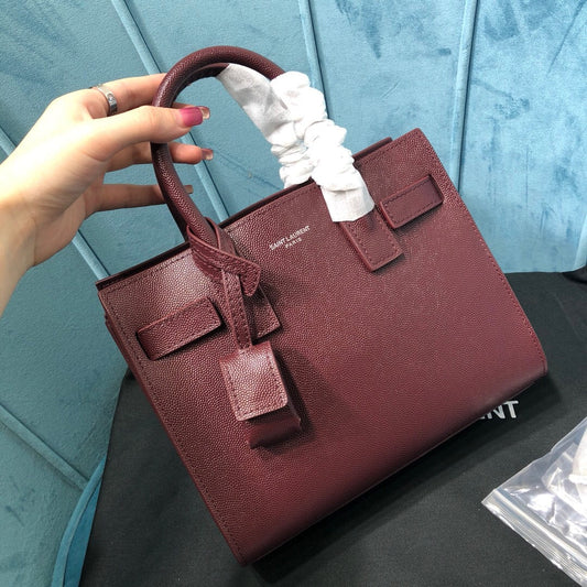 YSSL Sac De Jour Nano Burgundy For Women 8.6in/22cm YSL