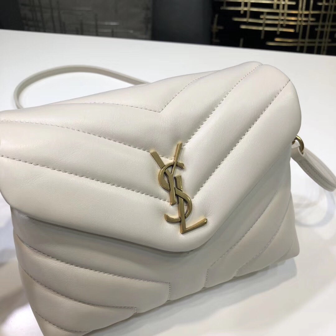 Yves Saint Laurent Loulou Mini Shoulder Bag White