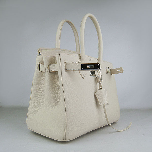 Hermes Birkin 30cm Togo leather Handbags beige silver