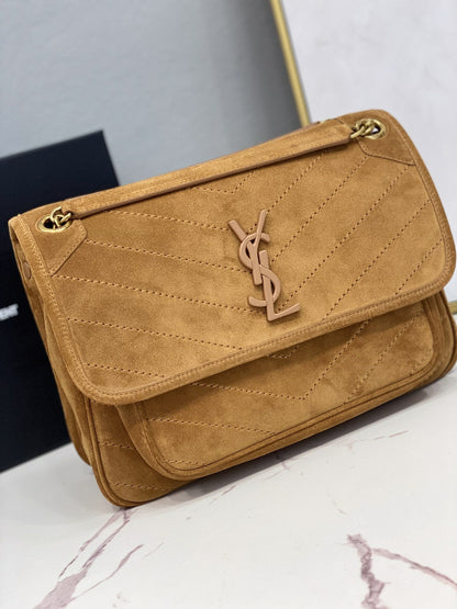 Yves Saint Laurent Niki Medium Chain Bag Brown