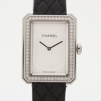 Chanel boyfriend H6955 SS x leather QZ silver sign plate
