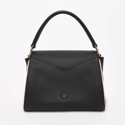 Louis Vuitton Black Grained Calfskin & Monogram Double V Bag
