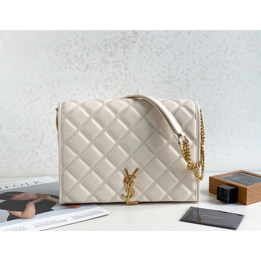 YSSL Becky Small Shoulder Bag White For Women 10.5in/27cm YSL