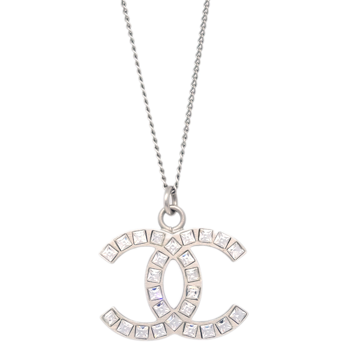 Chanel Silver Chain Necklace Pendant B12A