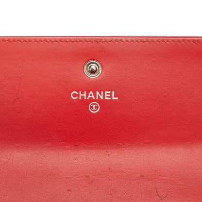 Chanel Cocomark Long Wallet Red Caviar   Chanel