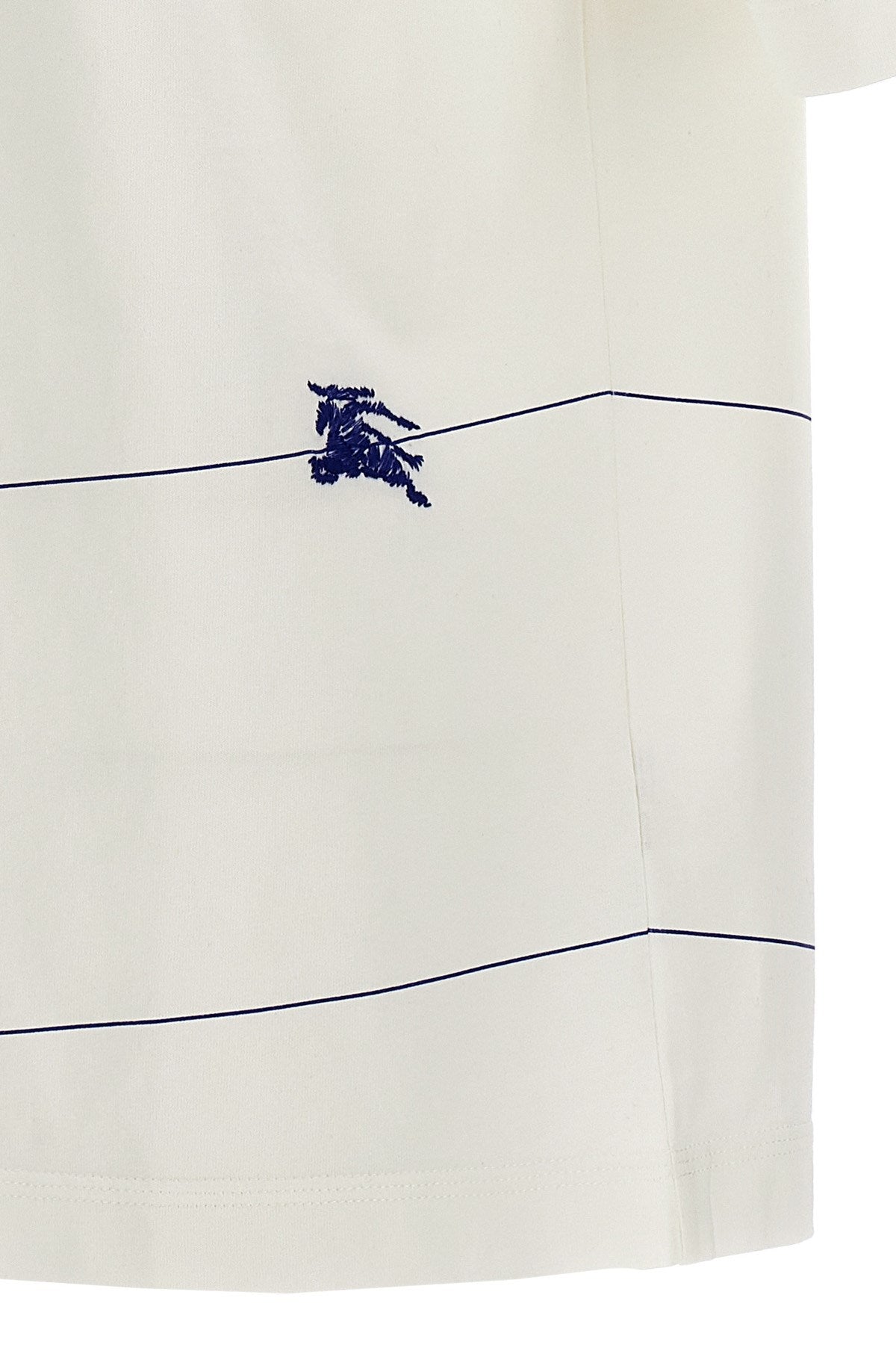 Burberry Men Logo Embroidery Striped T-Shirt
